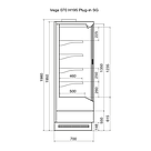Витрина холодильная Dazzl Vega SG 070 H195 Plug-in 100 0…+7 (с боковинами), фото 5