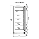 Низкотемпературный шкаф Dazzl Compass 090 H210 125 -22…-18 (с боковинами), фото 5