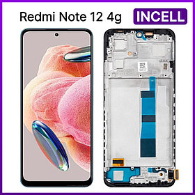 Экран для Xiaomi Redmi Note 12 4G в раме (INCELL), черный