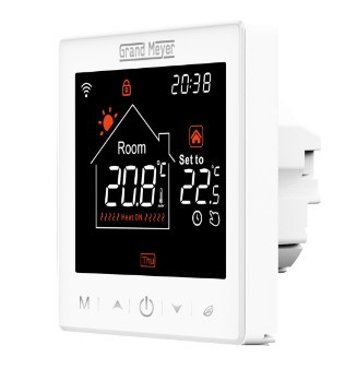 Сенсорный программируемый терморегулятор Grand Meyer SN-10, белый