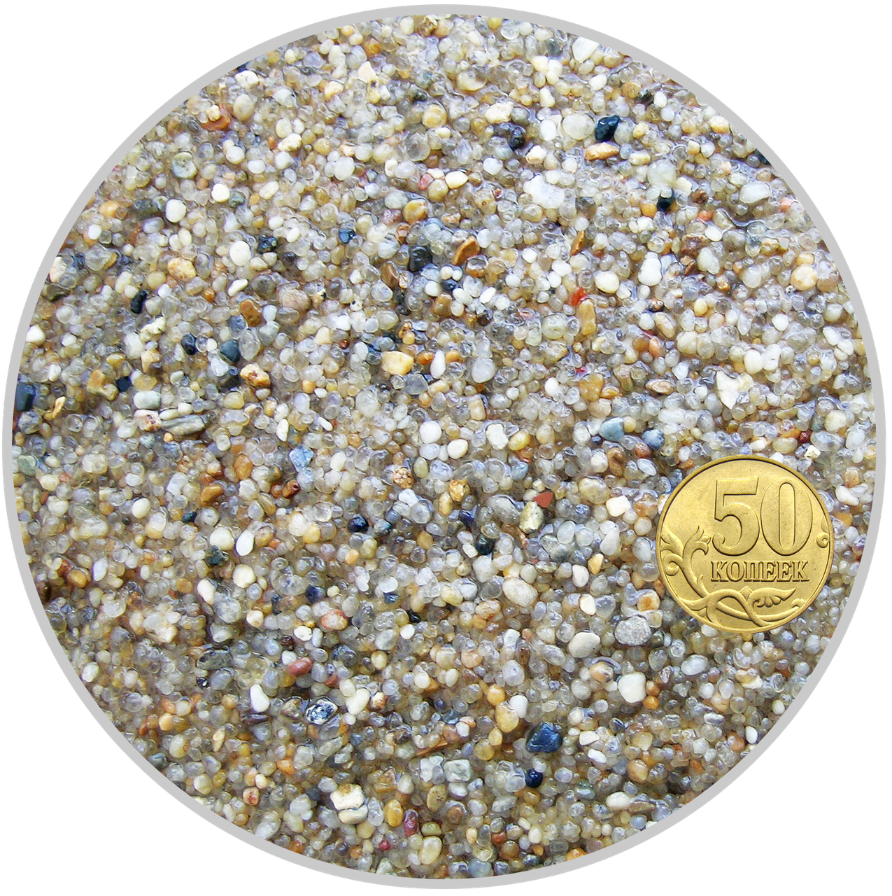 Грунт окатанный кварцевый песок (желтый) фр. 1,2-3мм - фото 1 - id-p33973998