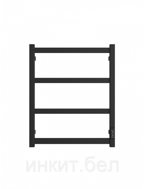 Квадратный электрический полотенцесушитель CТН 60*50 см черный (84 ВТ)