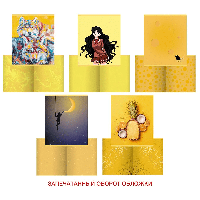 Тетрадь "Yellow mix", А5, 48 листов, клетка, ассорти