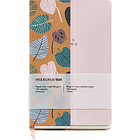 Блокнот Miquelrius "Autumn Leaves Ochre-Pink", А5, 96 листов, в точку, охра, розовый