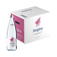 Вода питьевая "Surgiva", газированная, 1 л, 12 бутылок, стекло