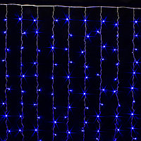 Гирлянда 160 LED "Занавес", 1.5x1.5 м, синий