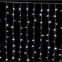 Гирлянда 160 LED "Занавес", 1.5x1.5 м, белый