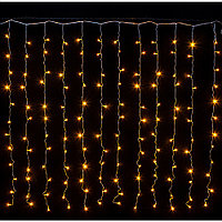 Гирлянда 160 LED "Занавес", 1.5x1.5 м, желтый