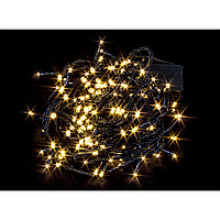 Гирлянда LED "Нить", черный провод, 13.5 м, теплый, белый