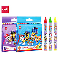 Мелки восковые Deli "Paw Patrol", 12 цветов, ассорти