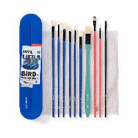 Набор кистей Himi "Miya Little Bird", микс, 10 шт, голубой