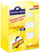 Двухкомпонентный ароматический вкладыш к "Dwufazowa KOSTKA do WC" (3*40 гр) General Fresh лимон