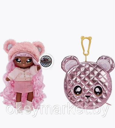 Мягкая кукла Na! Na! Na! Surprise Glam Series Кали Гризли мишка 575351, фото 3