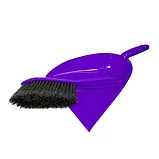 Совок с резинкой и щетка-сметка МП фиолетовый, фото 3