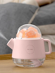 Аромадиффузор - ночник беспроводной с гималайской солью Magic Teapot, (2 режима подсветки, 360 ml, 800 mAh) /