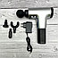 Массажер мышечный (массажный ударный пистолет) Fascial Gun  Черный КН-320 (4 насадки), фото 10