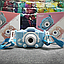 Детский фотоаппарат Childrens Fun Camera / Мини-видеокамера / 5 встроенных игр для детей Голубой смайлик, фото 6