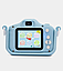 Детский фотоаппарат Childrens Fun Camera / Мини-видеокамера / 5 встроенных игр для детей Голубой смайлик, фото 7