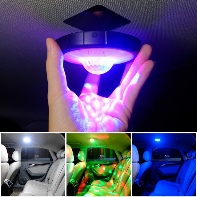 Подсветка в салон автомобиля с датчиком звука Automobile Atmosphere Lamp / Фонарь - диско лампа в автомобиль,
