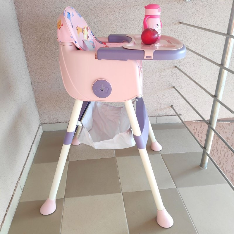 Стульчик для кормления ребенка Bestbaby розово/фиолетовый
