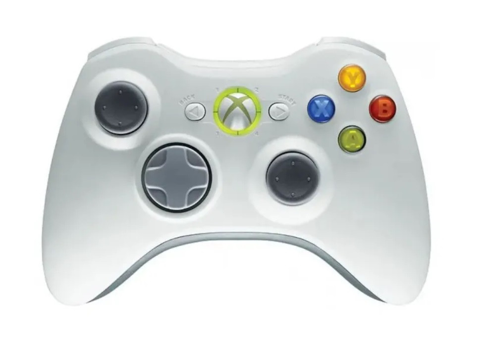 Беспроводной геймпад для Microsoft Xbox 360 (белый, копия)