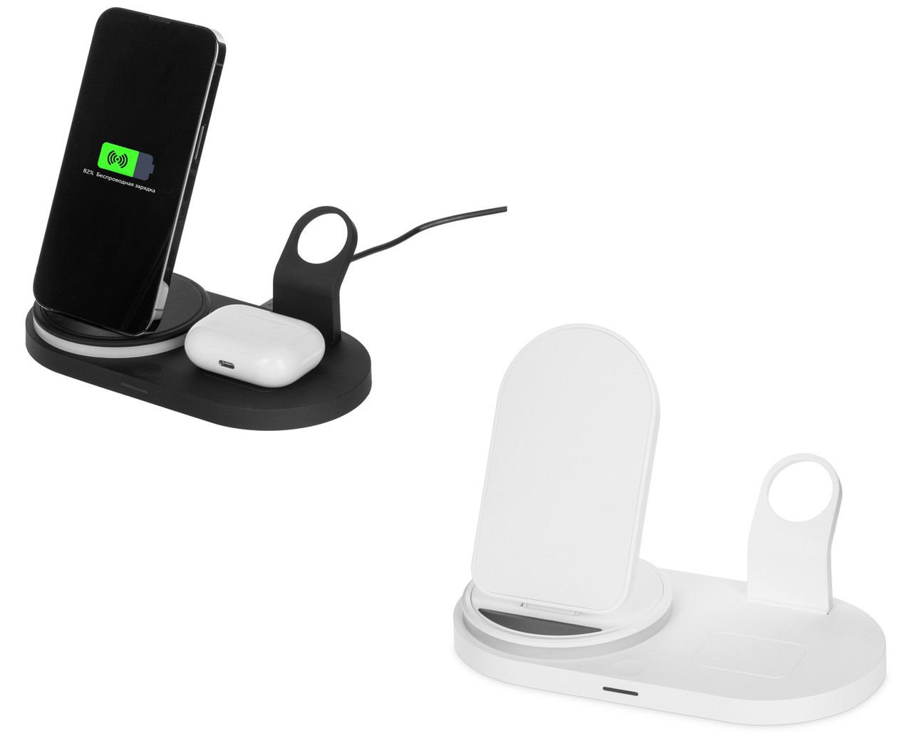 Складная зарядная станция с беспроводной зарядкой Flashport, 15 Вт