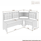 Уголок кухонный мягкий ОАЗИС-2 108х163 Кортекс-мебель, фото 4