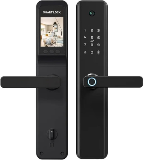 Умный дверной замок Roome Tuya Digital Camera Fingerprint Lock M1 Pro черный