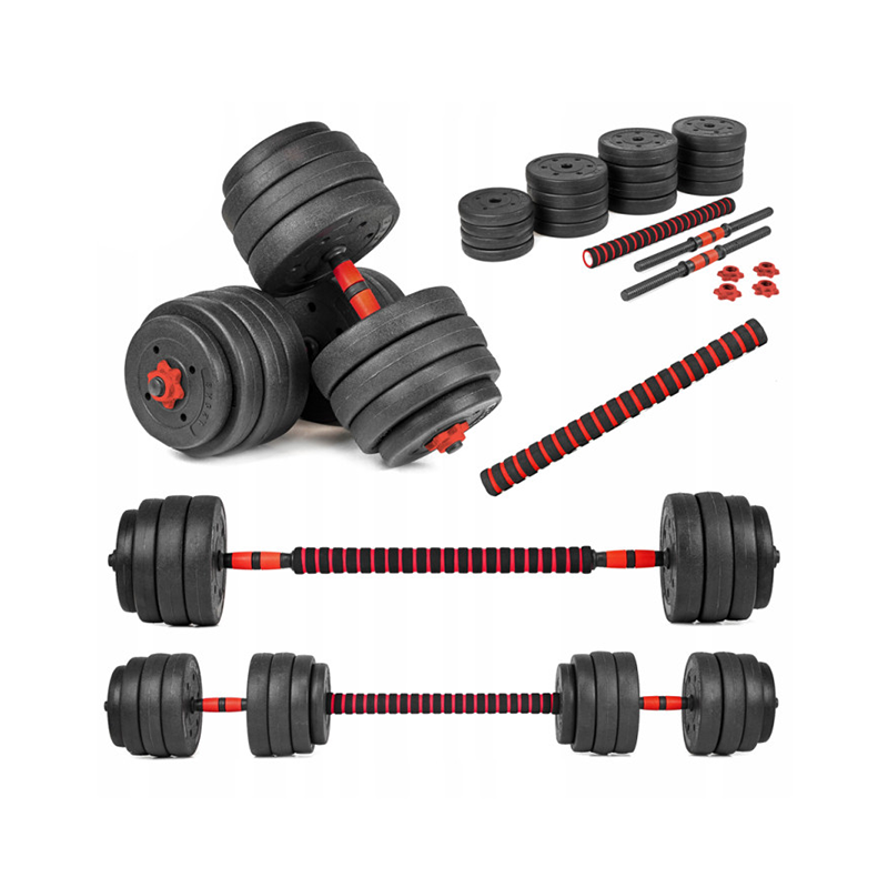 Набор гантелей AMETIST 40 кг с соединительным грифом