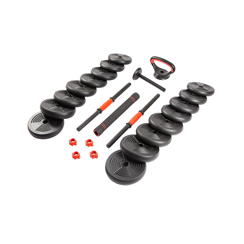 Набор гантелей со штангой и гирями 6 в 1 AMETIST 30 кг