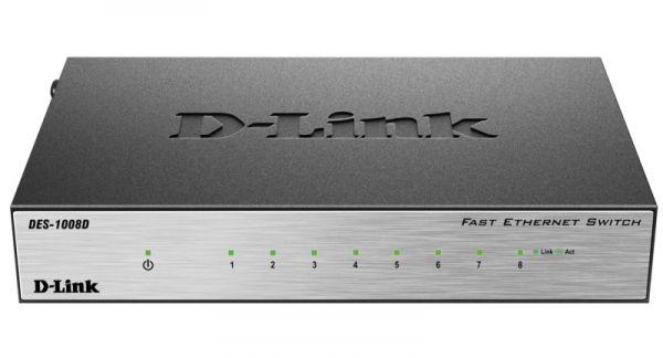 Неуправляемый коммутатор с 8 портами 10/100Base-TX D-Link DES-1008D