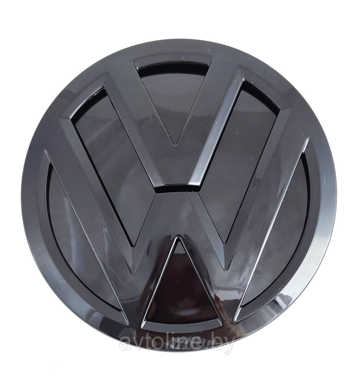 Эмблема Volkswagen Golf 6 / Passat CC / Passat B7- задняя (черная глянцевая 110 мм) 6C0853630 BK1