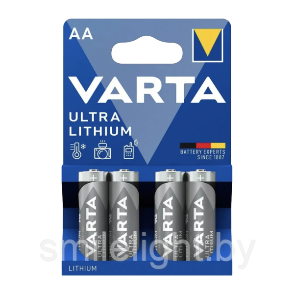 Элемент питания VARTA Ultra AA/FR6 Lithium 1,5V Bl.4