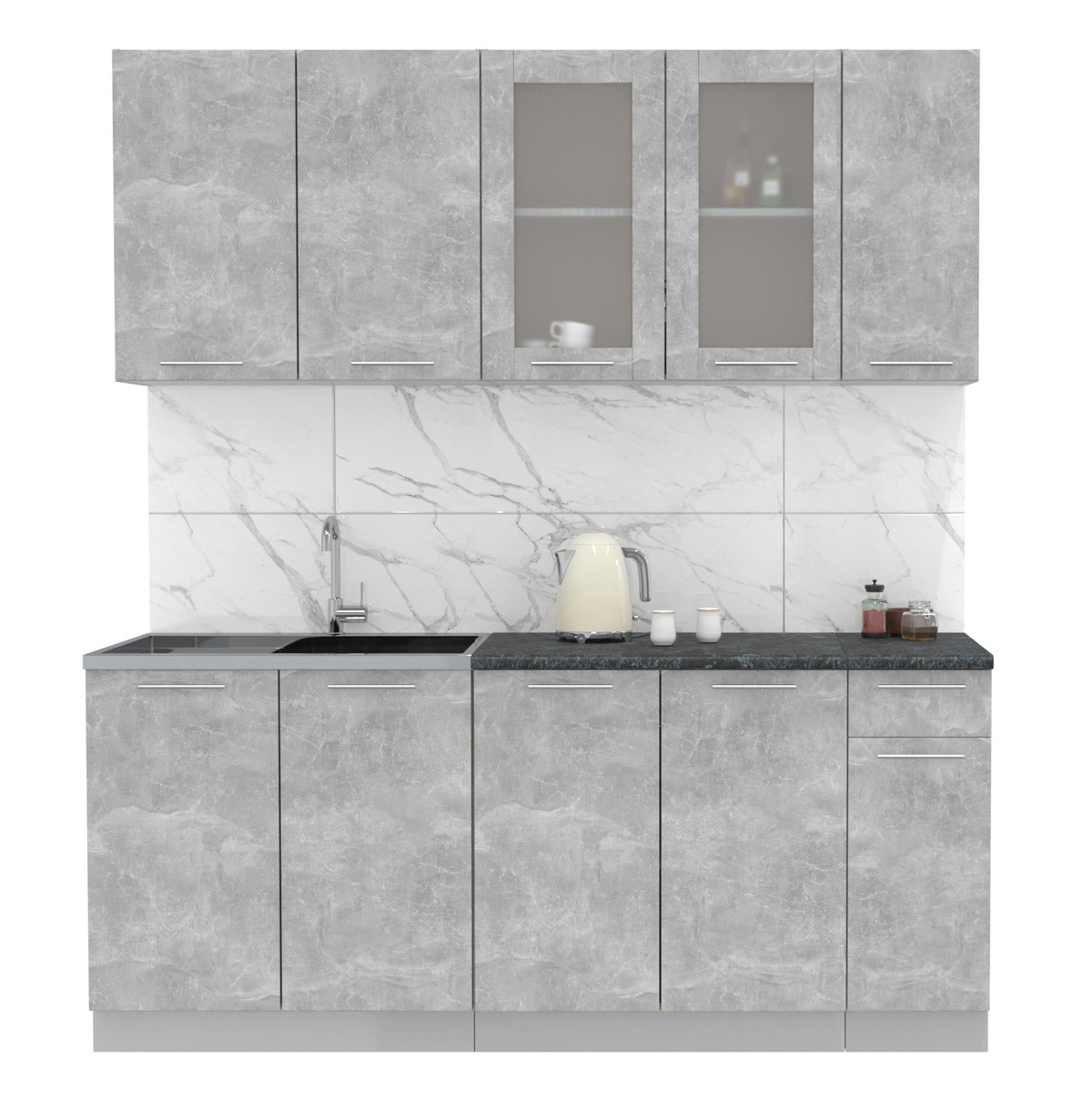 Кухня Мила 1.9м Бетон