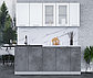 Кухня Мила 1.9м Белый - Бетон портленд, фото 2