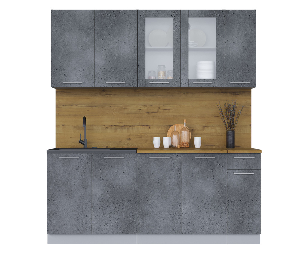 Кухня Мила 1.9м Бетон портленд