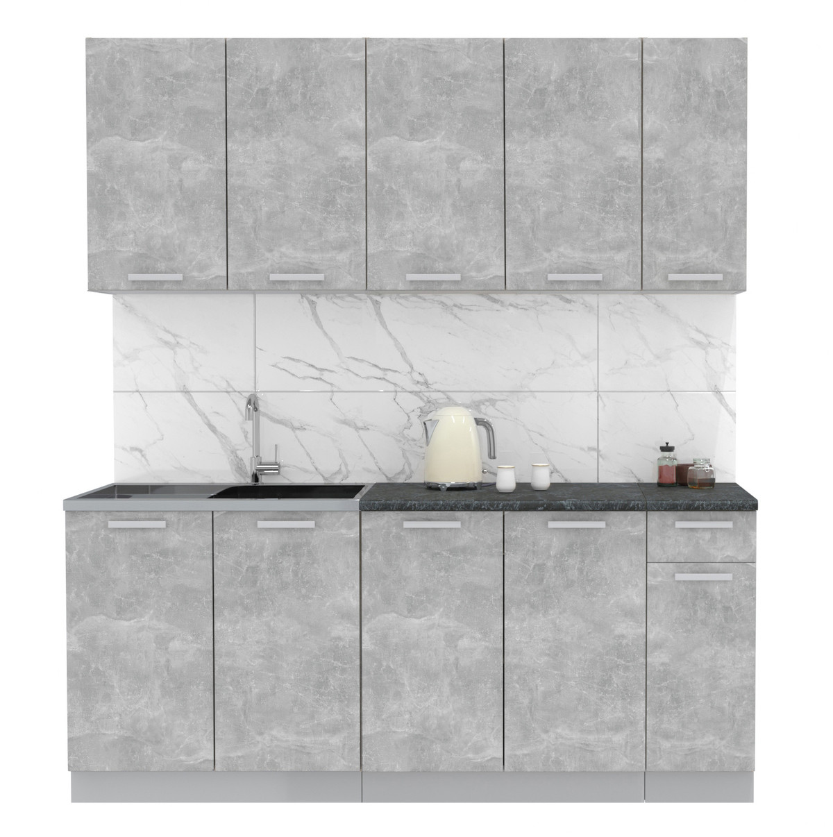 Кухня Мила Лайт 1.9м Бетон