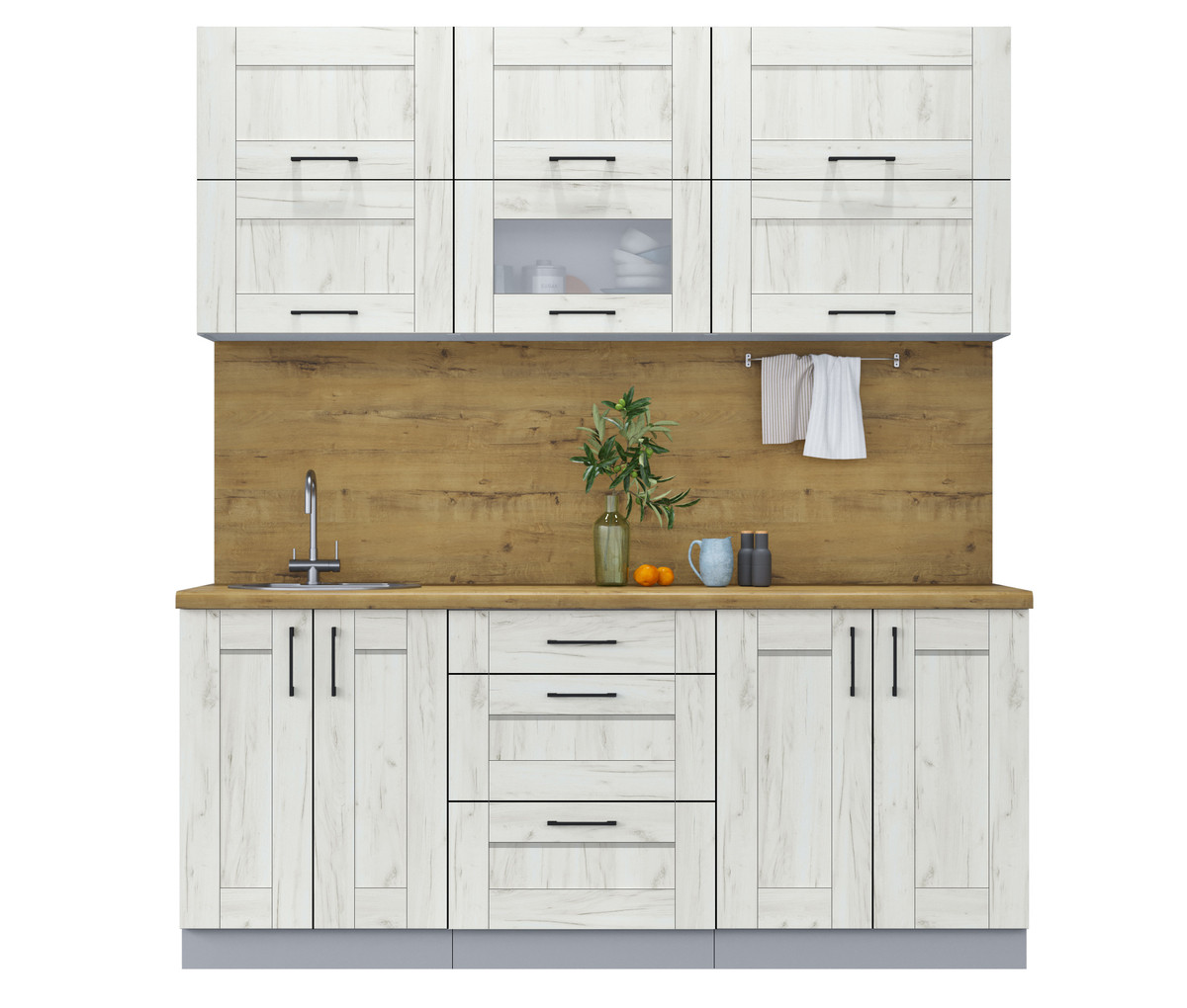 Кухня Мила Хольц 1.9Б Дуб белый