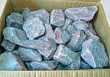 Камни для бани Малиновый кварцит обвалованный мелкий 20кг, фото 3
