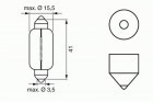 Автомобильная лампа Bosch T15x43 12V 15W SV8.58 Pure Light 1шт [1987302238]