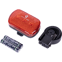 Фонарь M-WAVE ATLAS L.R, 5-221040, 3д/2ф красный с батар.