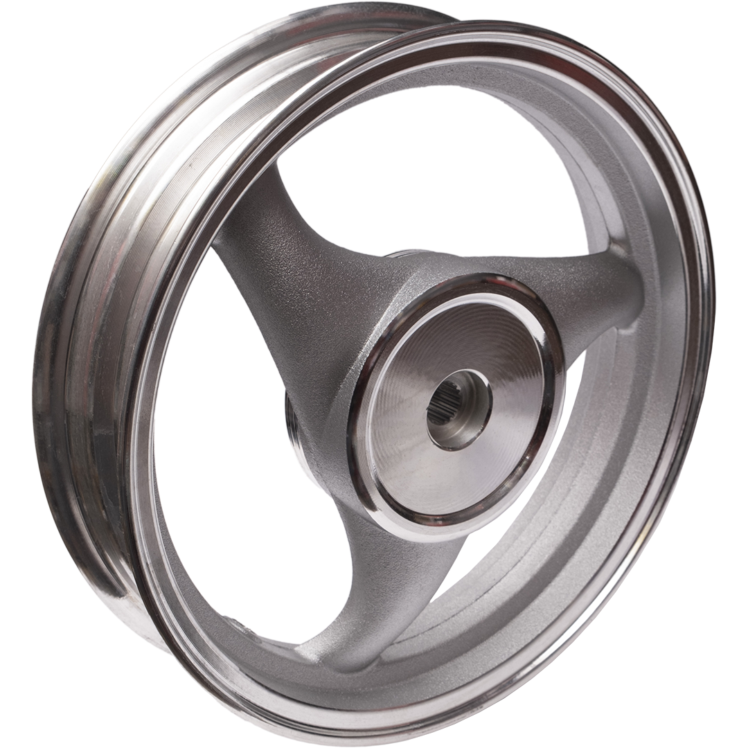 Диск задний YABEN50-80 (2.50-12, Φ110мм, 19T) серебро