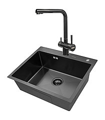Комплект ARFEKA ECO AR мойка 600*500, смеситель AF SDS-03SS304 BLACK