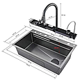 Мойка ARFEKA SENSOR PRO ECO AR 750*450 BLACK PVD NANO DECOR, фото 8