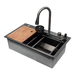 Мойка ARFEKA ECO AR 750*450 BLACK PVD NANO DECOR