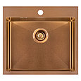 Мойка кухонная ZorG ZRN 5055 Nano PVD Gold Rosy + cмеситель ZorG ZRN 980144 Gold Rosy, фото 3