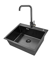 Комплект ARFEKA ECO AR мойка 600*500, смеситель AF SD-01SS304 BLACK