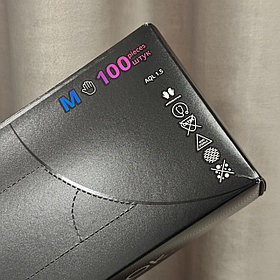 Перчатки MediOK размер M (черные), 100 шт