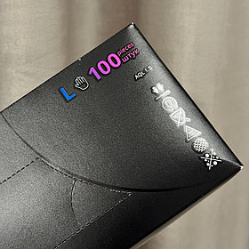 Перчатки MediOK размер L (черные), 100 шт