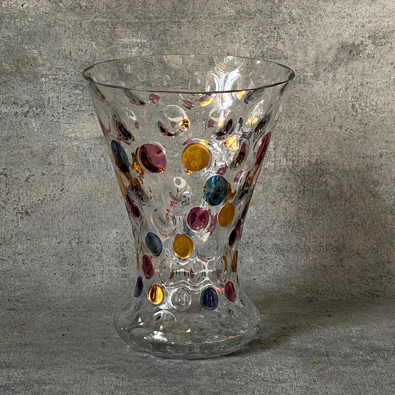Ваза Colored bubbles, Чехословакия, винтаж